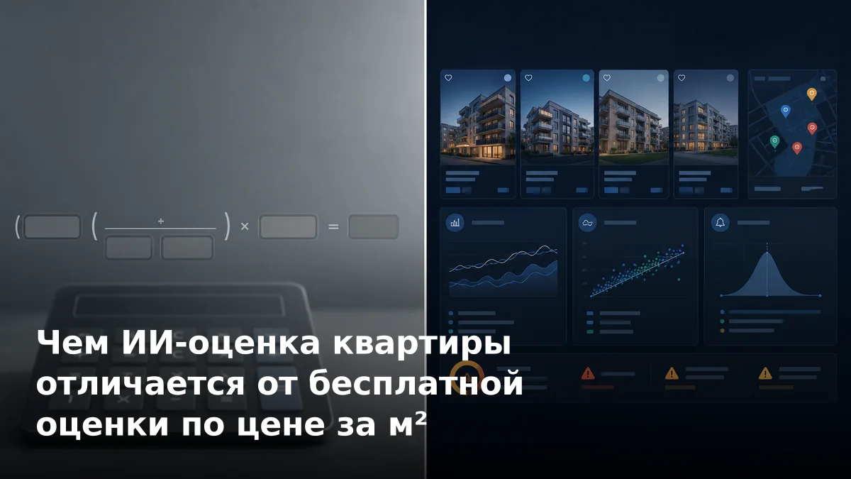Чем ИИ-оценка квартиры отличается от бесплатной оценки по цене за м²